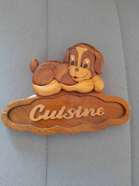 Mini plaque de porte en bois " cuisine "