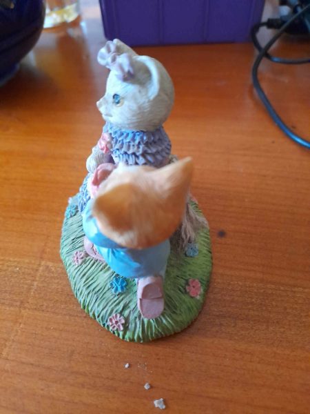 Annonce Miniature -petite figurine 2 chats en c&eacute;ramique "