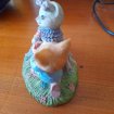 Miniature -petite figurine 2 chats en céramique " occasion