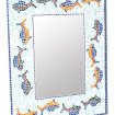Miroir mosaique poissons