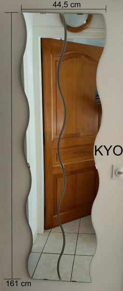 Ikea 2 miroirs mural ondul&eacute; asym&eacute;trique vague