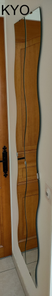 Ikea 2 miroirs mural ondul&eacute; asym&eacute;trique vague pas cher