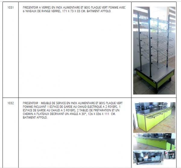 Vente Mobilier de restaurant collectif