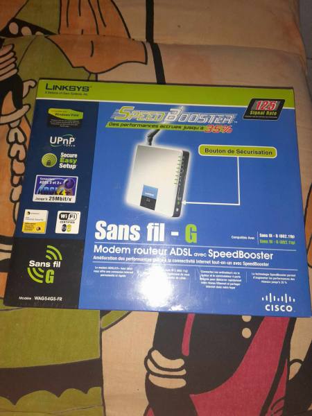 Modem routeur adsl - sans fil - wifi linksys wag54