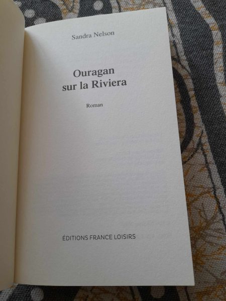 Ouragan sur la riviera  - sandra nelson pas cher