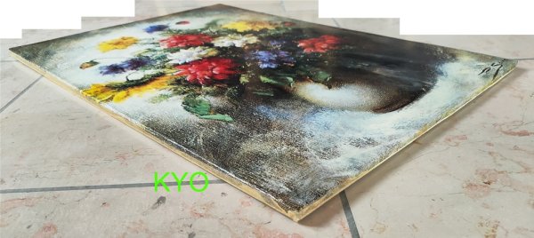 P.sorel tableau motifs art rétro, bouquet fleurs pas cher