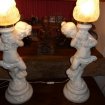 Paire de lampes cherubins