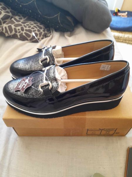 Paire de mocassin femme 38  noir pas cher