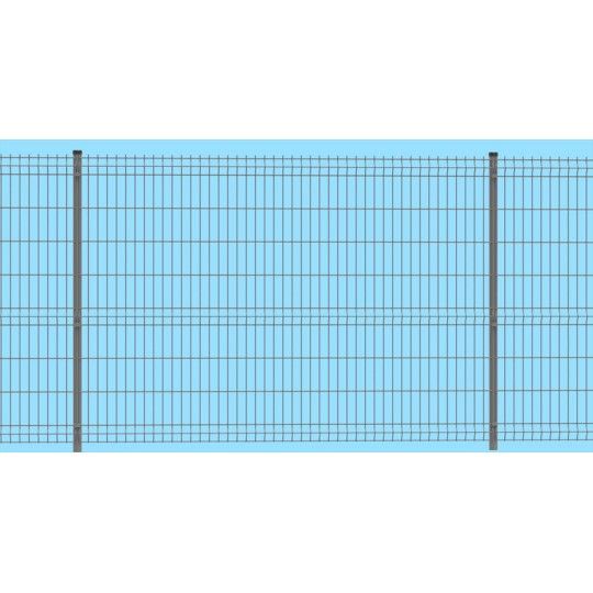 Panneau de cloture rigide gris ferro bulloni lario