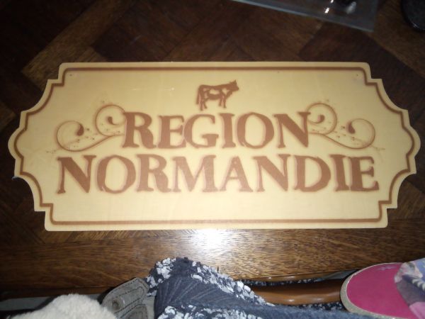 Panneau/pancarte en bois" normandie"