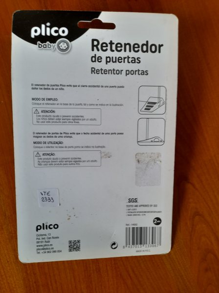 Vente Paquet de 2 cales porte en plastique