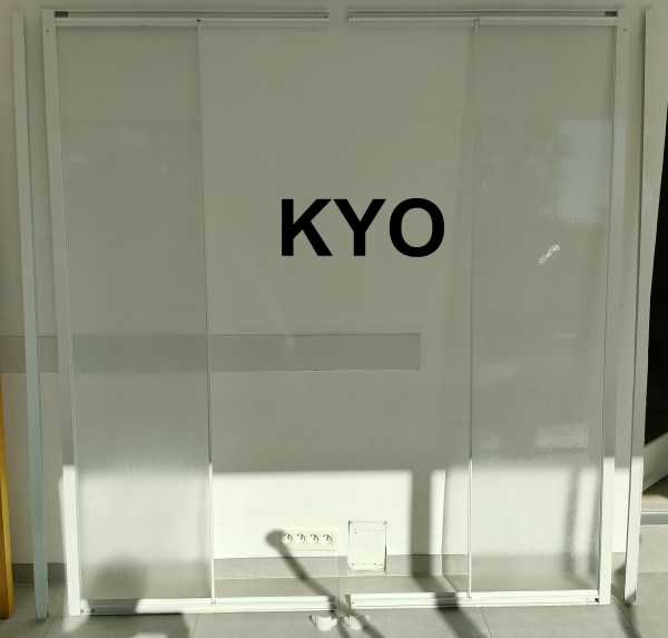 Vente Parois douche carr&eacute;e acc&egrave;s d'angle droit blanc