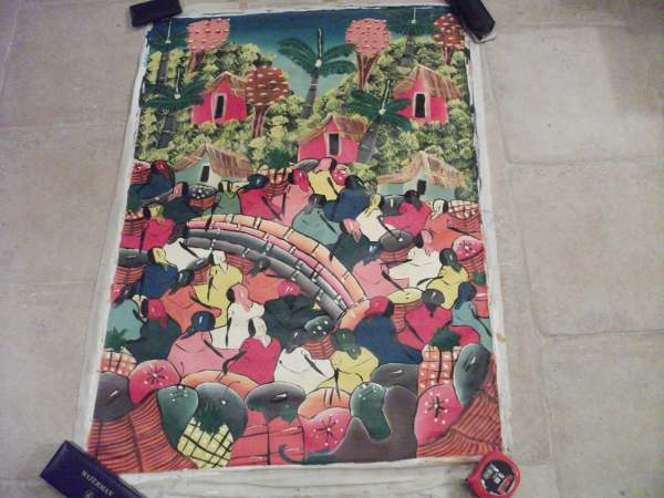 Vente Peinture a l'huile sur toile non encadrée