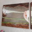 Peinture triptyque fleurs de calla