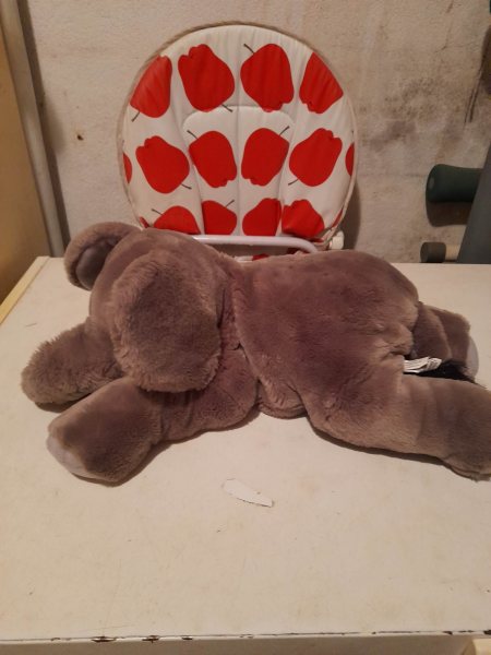 Peluche marionnette el&eacute;phant gris pas cher