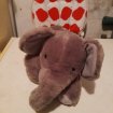 Peluche marionnette eléphant gris