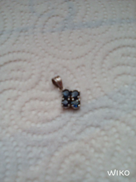 Pendentif argent &amp; pierres bleue j'offrirai ch