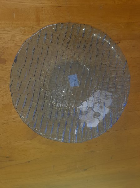 Petit saladier en verre bleu