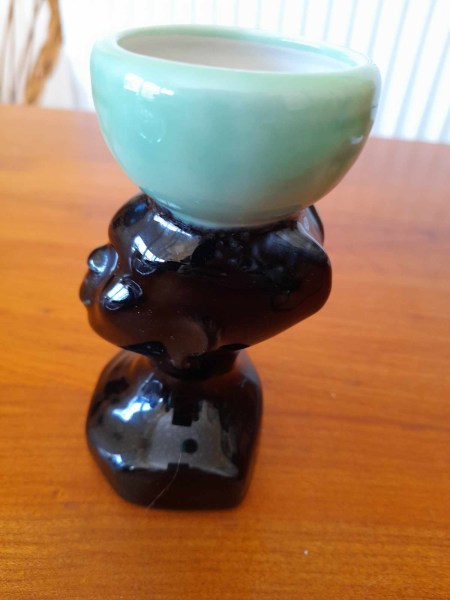 Petiti vase - bustier tete africaine en c&eacute;ramique pas cher