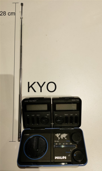 Philips d1868, radio fm pliable voyage, r&eacute;veil pas cher