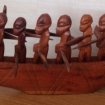 Pirogue et piroguiers sculptures en bois