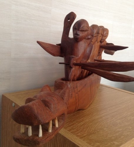 Vente Pirogue et piroguiers sculptures en bois