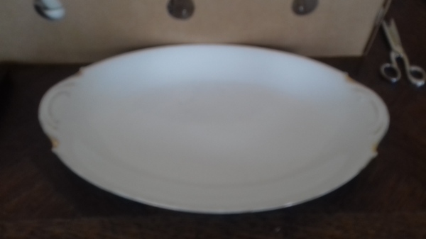 Plat oval blanc porcelaine de limoges