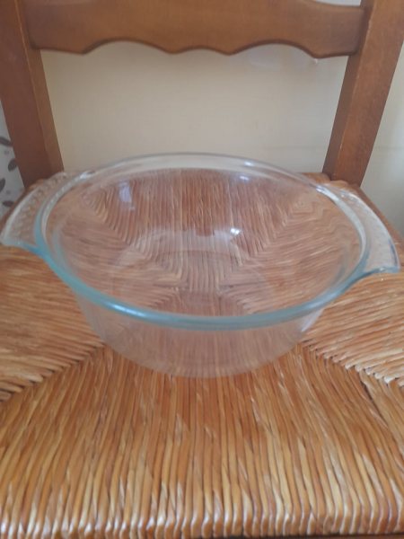 Plat oval en verre pyrex