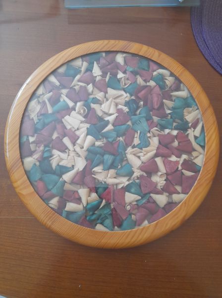 Plateau &agrave; fromage en bois et verre