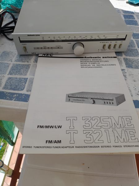 Platine nec st&eacute;r&eacute;o tuner fm/am t325me - vintage