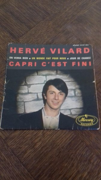Pochette 45 t herve villard   "capri c'est fini"