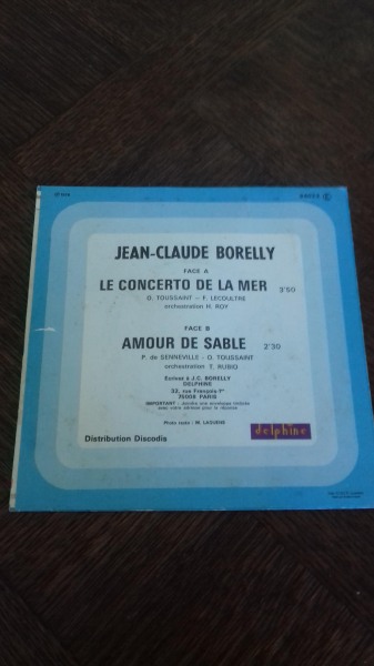 Vente Pochette 45 t jean claude borell "les concerts de"