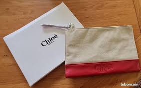 Pochette chloé neuve beige et bordeaux doublée