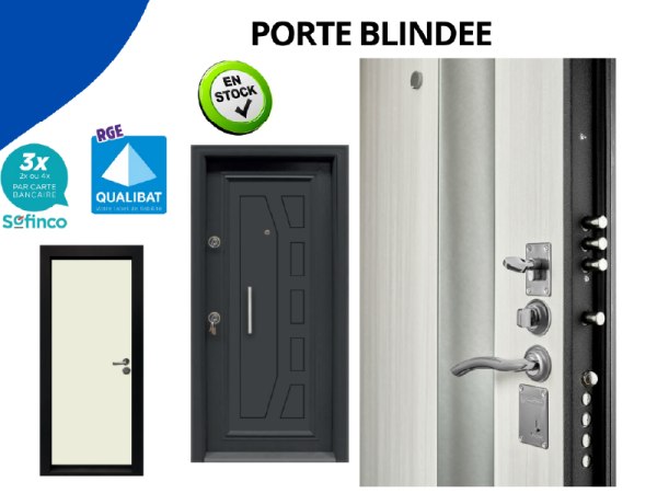 Porte blindée en acier disponible sur aureilhan