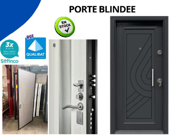 Porte blindée en acier disponible sur condom