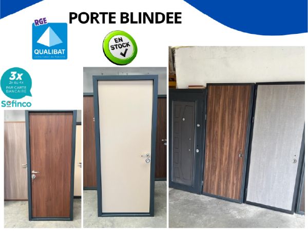 Porte blindée en acier disponible sur le passage