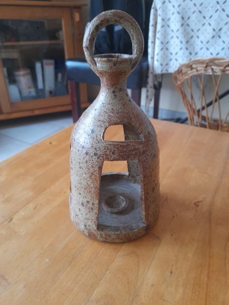 Porte bougie en grès