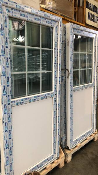 Porte d'entrée en pvc et alu disponible pas cher