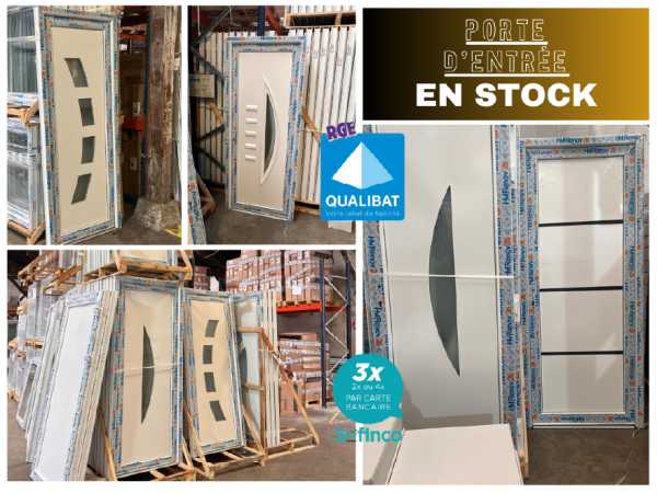 Porte d'entrée pvc/alu en stock sur agen