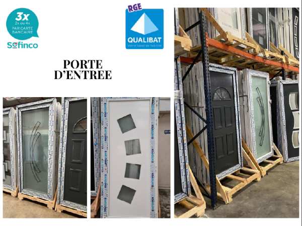 Porte d'entrée pvc/alu en stock sur allan