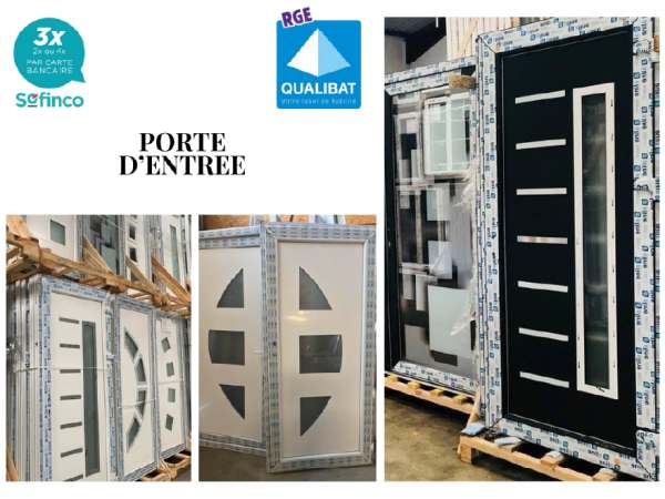 Porte d'entrée pvc/alu en stock sur argenteuil