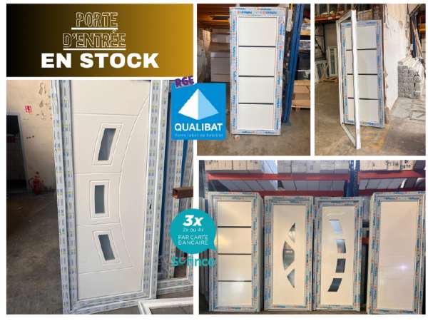 Porte d'entrée pvc/alu en stock sur arpajon-sur-cè