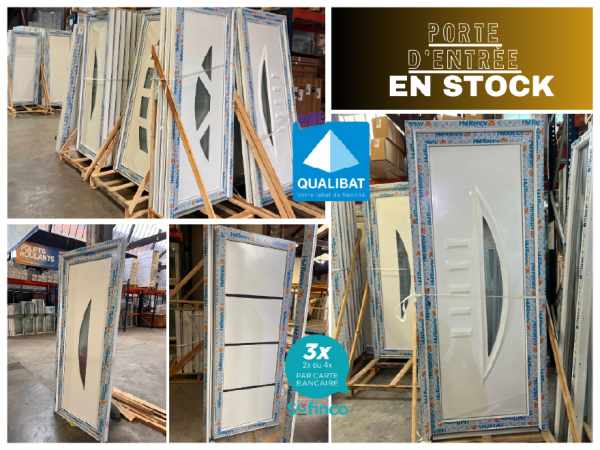 Porte d'entrée pvc/alu en stock sur aubervilliers