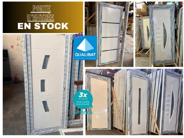 Porte d'entrée pvc/alu en stock sur boulogne-billa