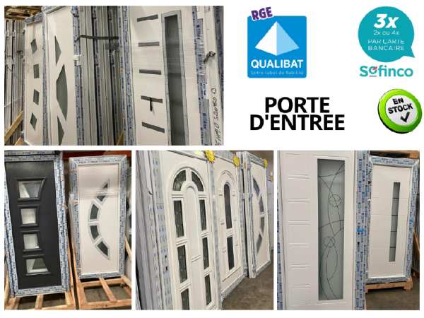 Porte d'entrée pvc/alu en stock sur brive-la-gaill