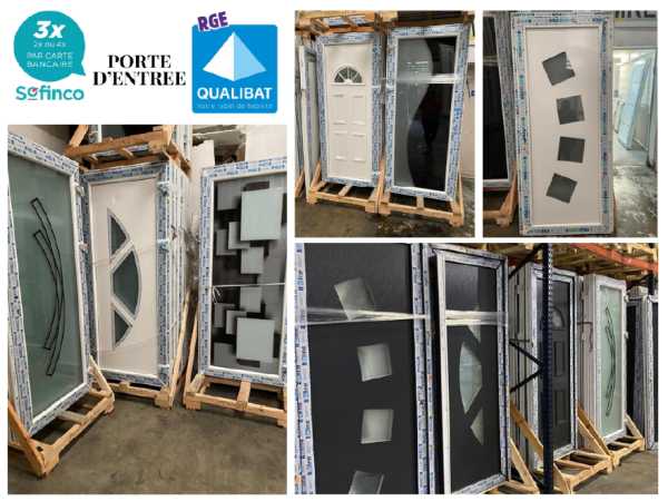 Porte d'entrée pvc/alu en stock sur castelsarrasin