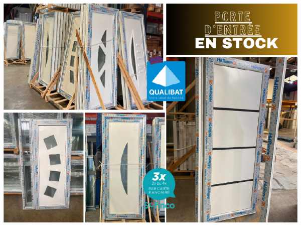 Porte d'entrée pvc/alu en stock sur castres