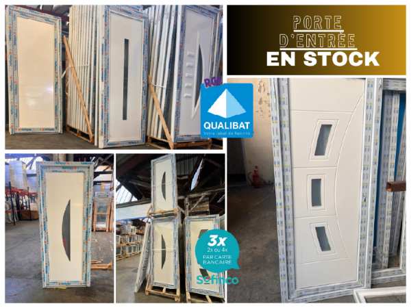 Porte d'entrée pvc/alu en stock sur cergy