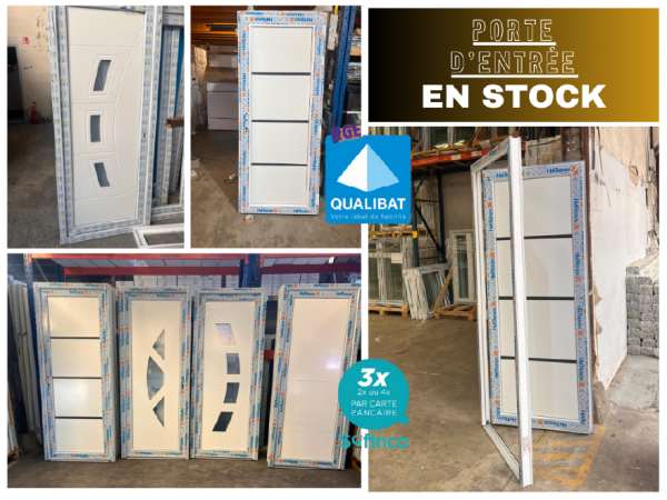 Porte d'entrée pvc/alu en stock sur champigny-sur-