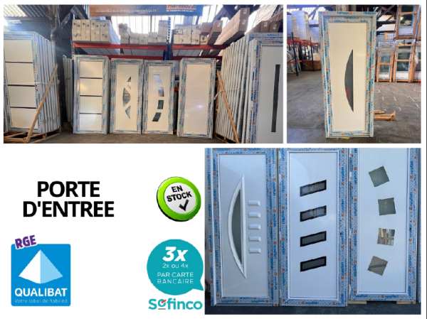 Porte d'entrée pvc/alu en stock sur cluses